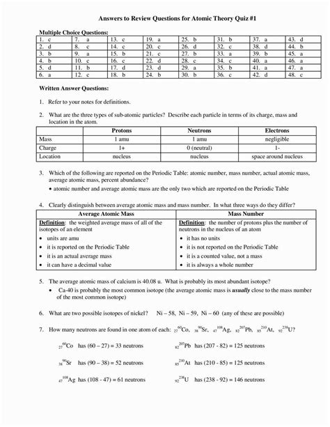 average atomic mass gizmo worksheet answers